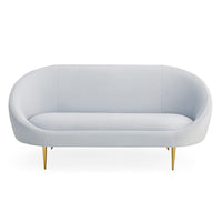ether apartment sofa bergamo ice velvet - front view