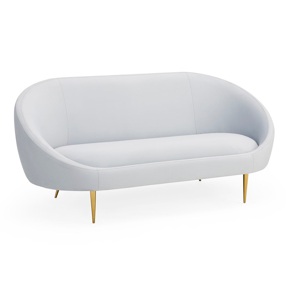 ether apartment sofa bergamo ice velvet - angle view