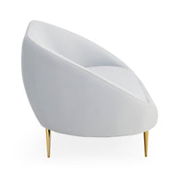 ether apartment sofa bergamo ice velvet - side view