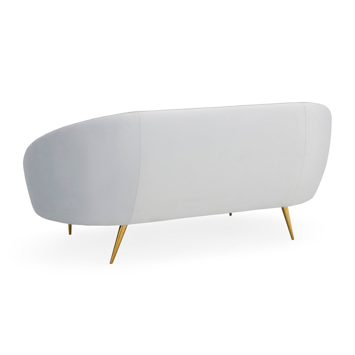 ether apartment sofa bergamo ice velvet - angle back view