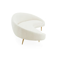 ether curved sofa bergamo graphite grey velvet brass legs - side view