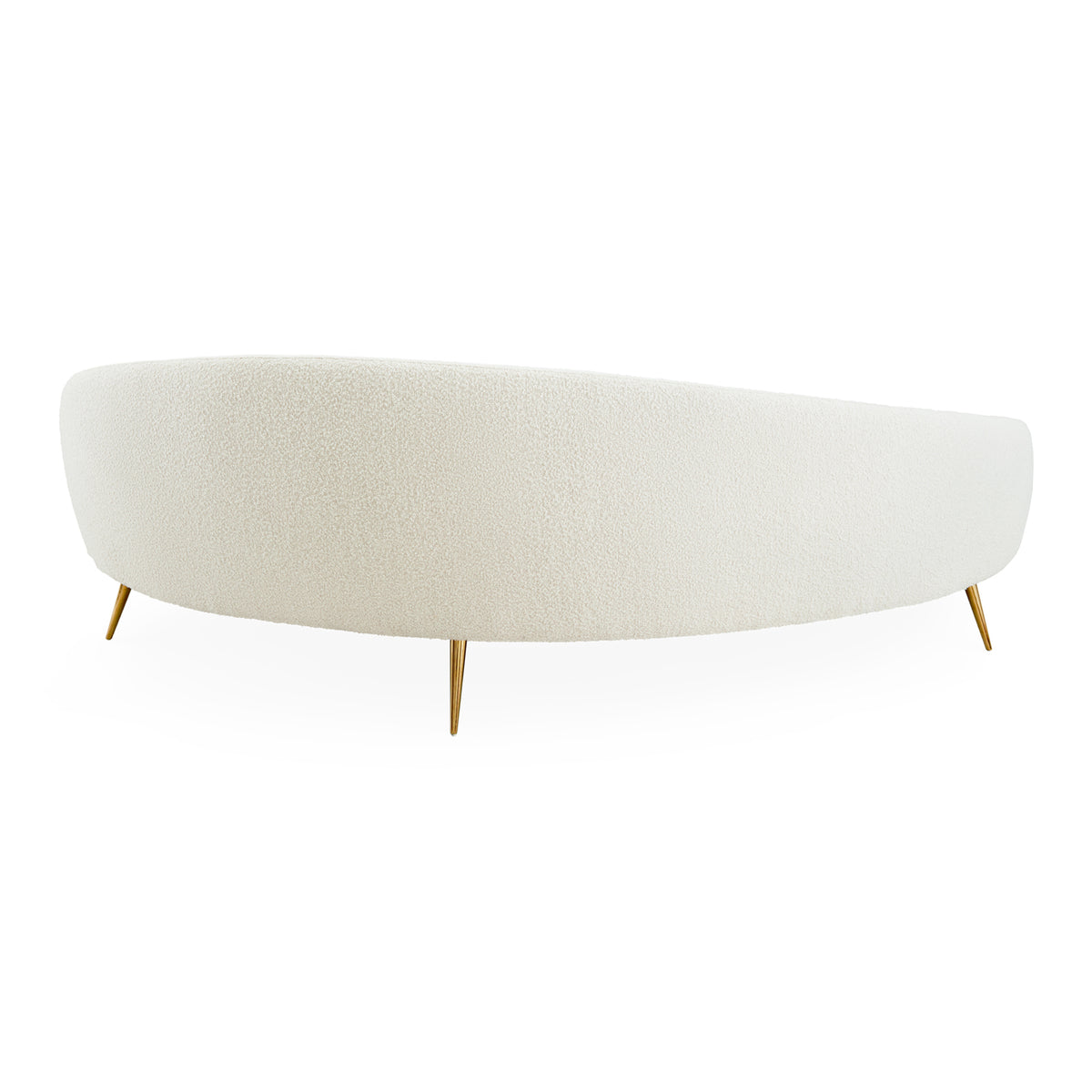 ether curved sofa bergamo graphite grey velvet brass legs - back view