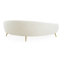 ether curved sofa bergamo graphite grey velvet brass legs - back view