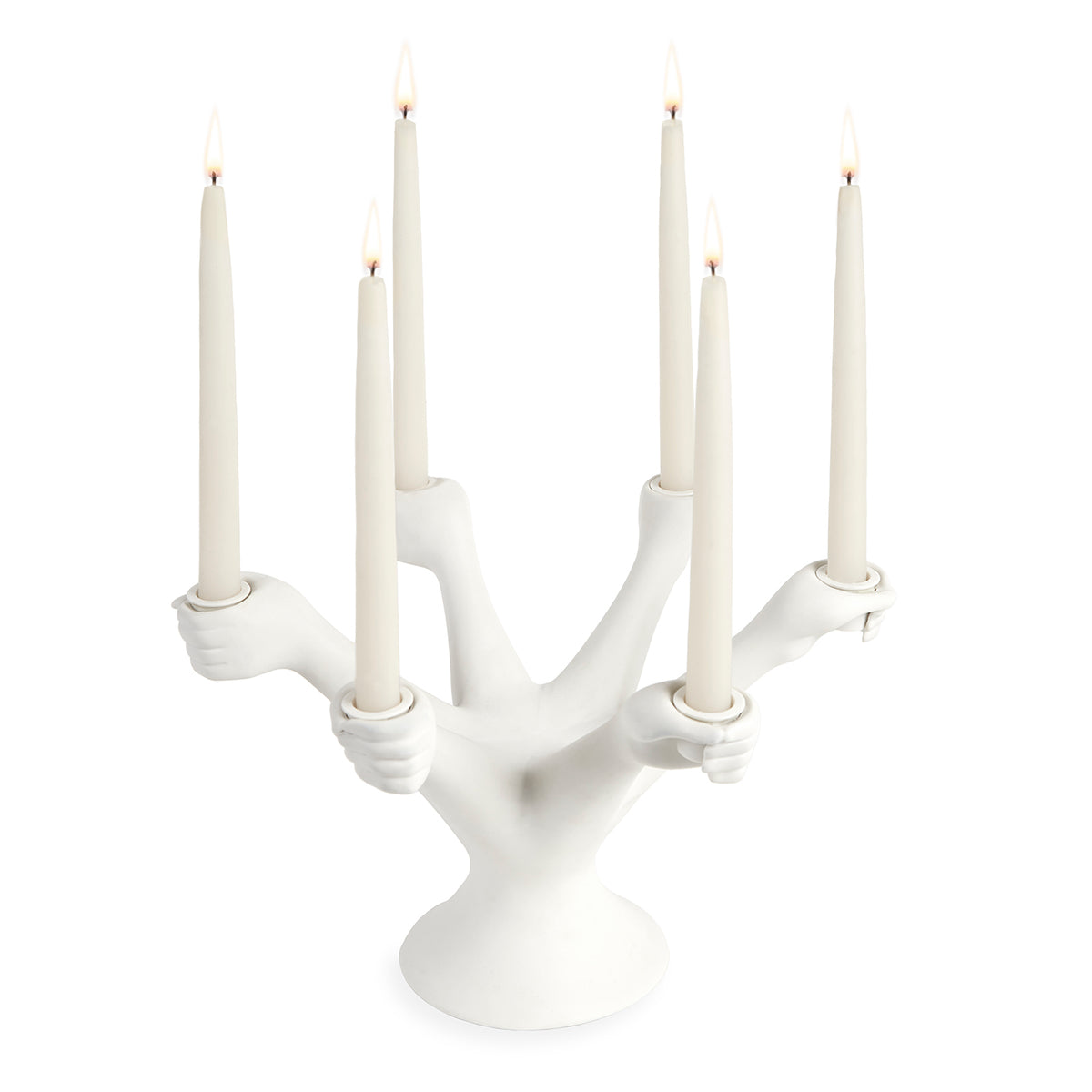 eve candelabra porcelain white - front view