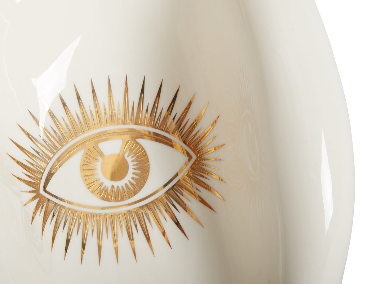gilded eve fruit bowl porcelain white gold