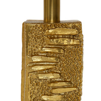 Gold textured lock on a white background