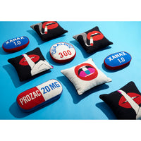 lips needlepoint pillow collection - styled view 3