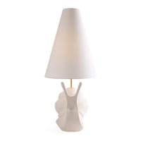 Giant Snail Table Lamp - light on front view