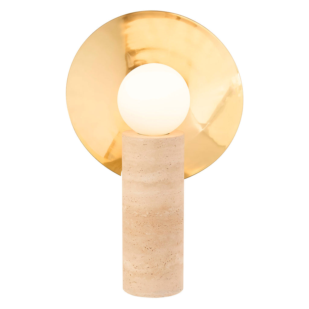 Halo Travertine Table Lamp