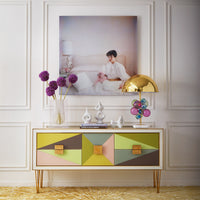 slim aarons "pink accessory" photograph harlequin credenza - styled view