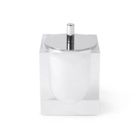 hollywood canister acrylic clear white - front view
