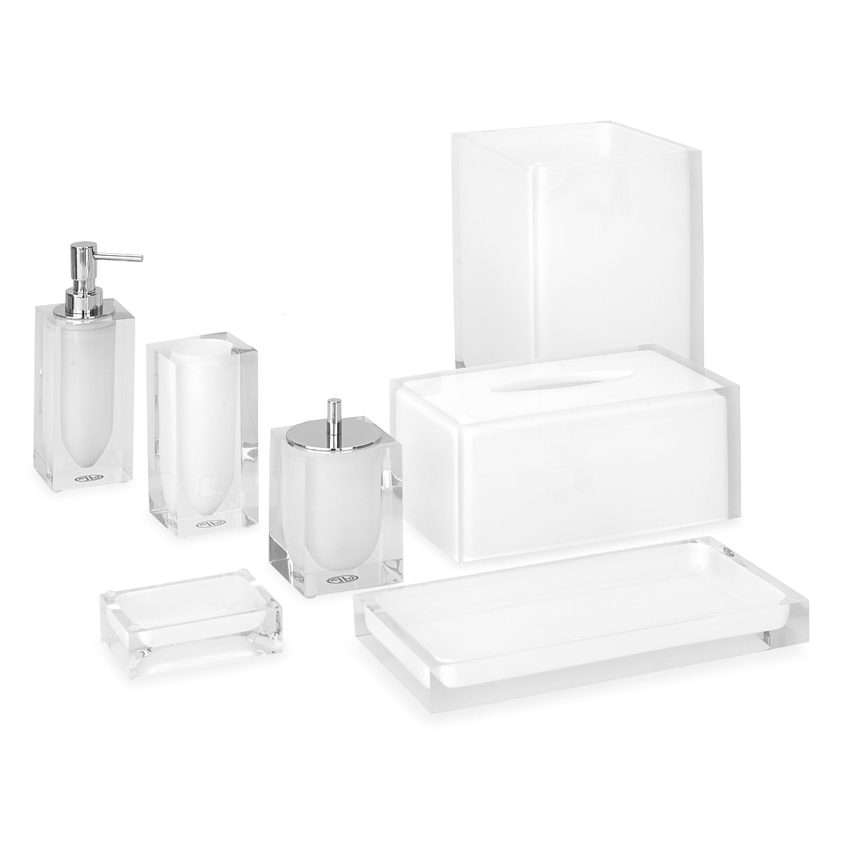 hollywood bath collection clear - angle view