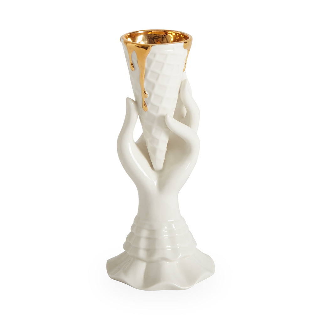 Gilded I Scream Vase