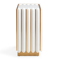 kiki cabinet ivory lacquer brass - side view