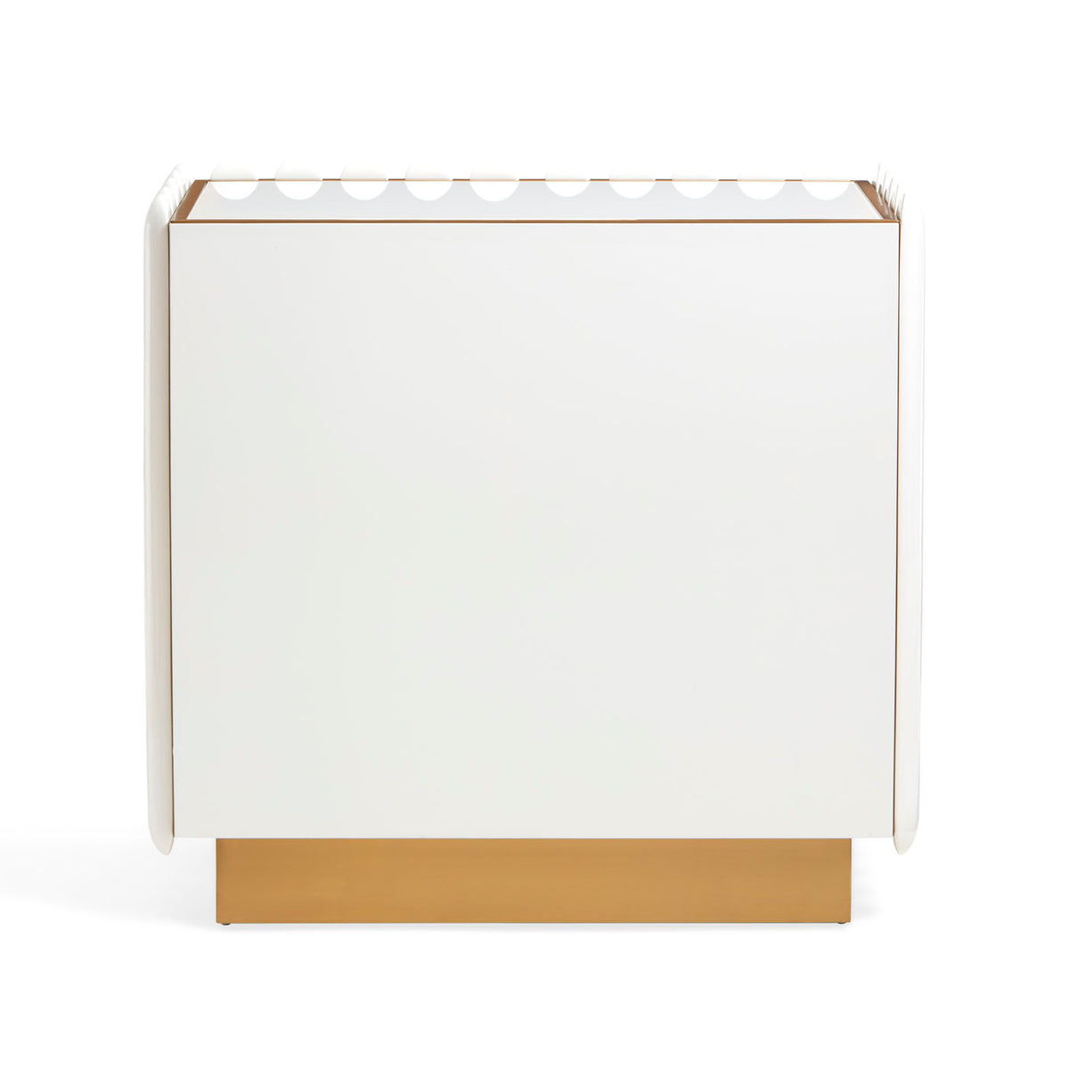 kiki cabinet ivory lacquer brass - back view
