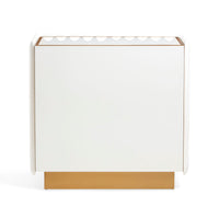 kiki cabinet ivory lacquer brass - back view