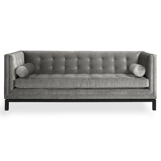 lampert sofa venice smoke base ebony - front view