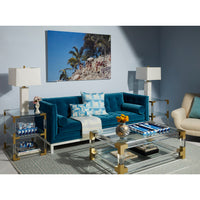 jacques grand cocktail table lampert sofa canaan marble table lamps living room - styled view