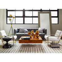 bond cocktail table goldfinger lounge chairs baxter sofa living room - styled view