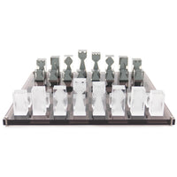 acrylic chess set - styled view