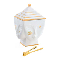 Masquerade Ice Bucket with ice tongs
