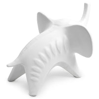 menagerie elephant stoneware white - back view