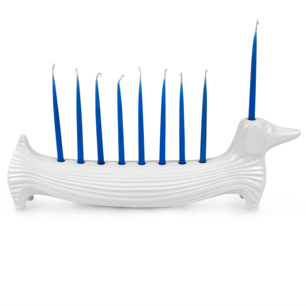 Ceramic Dachshund Menorah