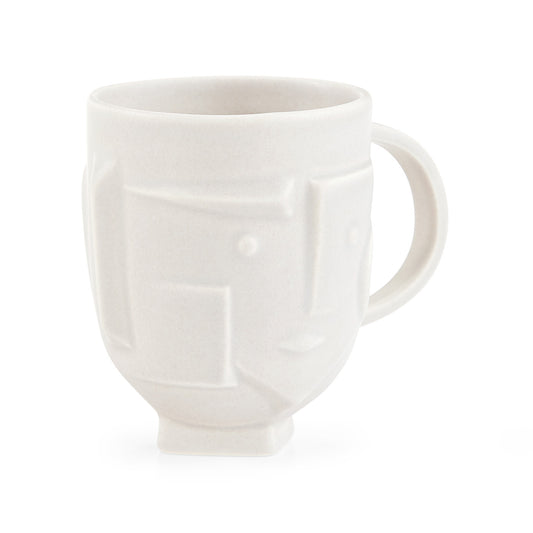 metropolis mug porcelain white - front view