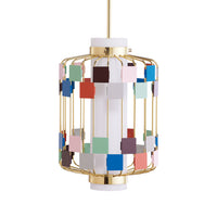 miami pendant glass multicolor - styled view