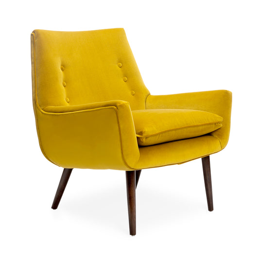 mrs godfrey chair verona mustard velvet - angle view