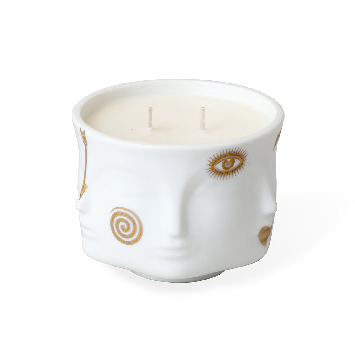 gilded muse candle porcelain white accents gold - view 4