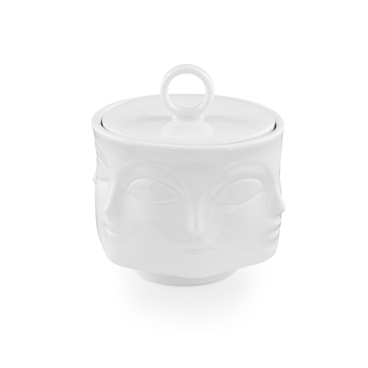 dora maar sugar bowl porcelain white - styled view