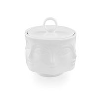 dora maar sugar bowl porcelain white - styled view