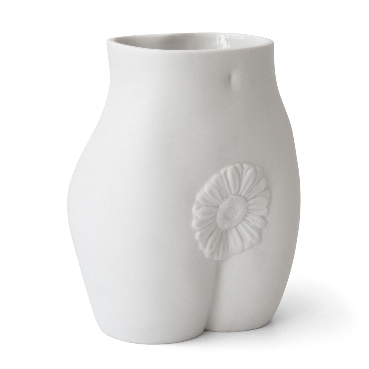 edie vase porcelain white - angle view