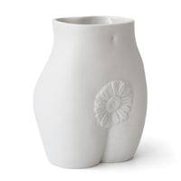 edie vase porcelain white - angle view