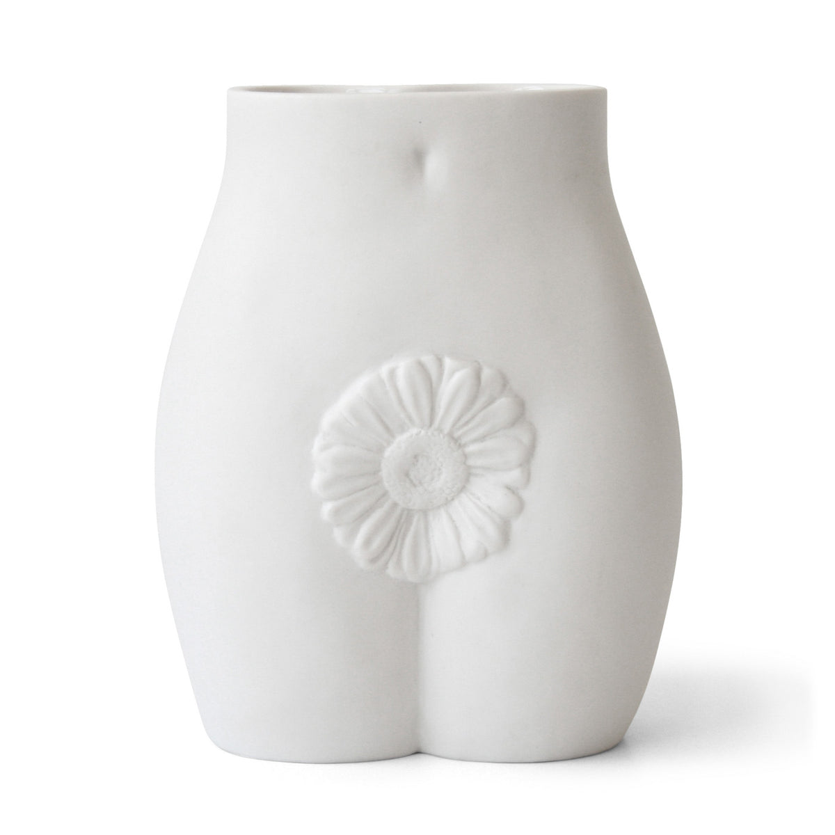 edie vase porcelain white - front view