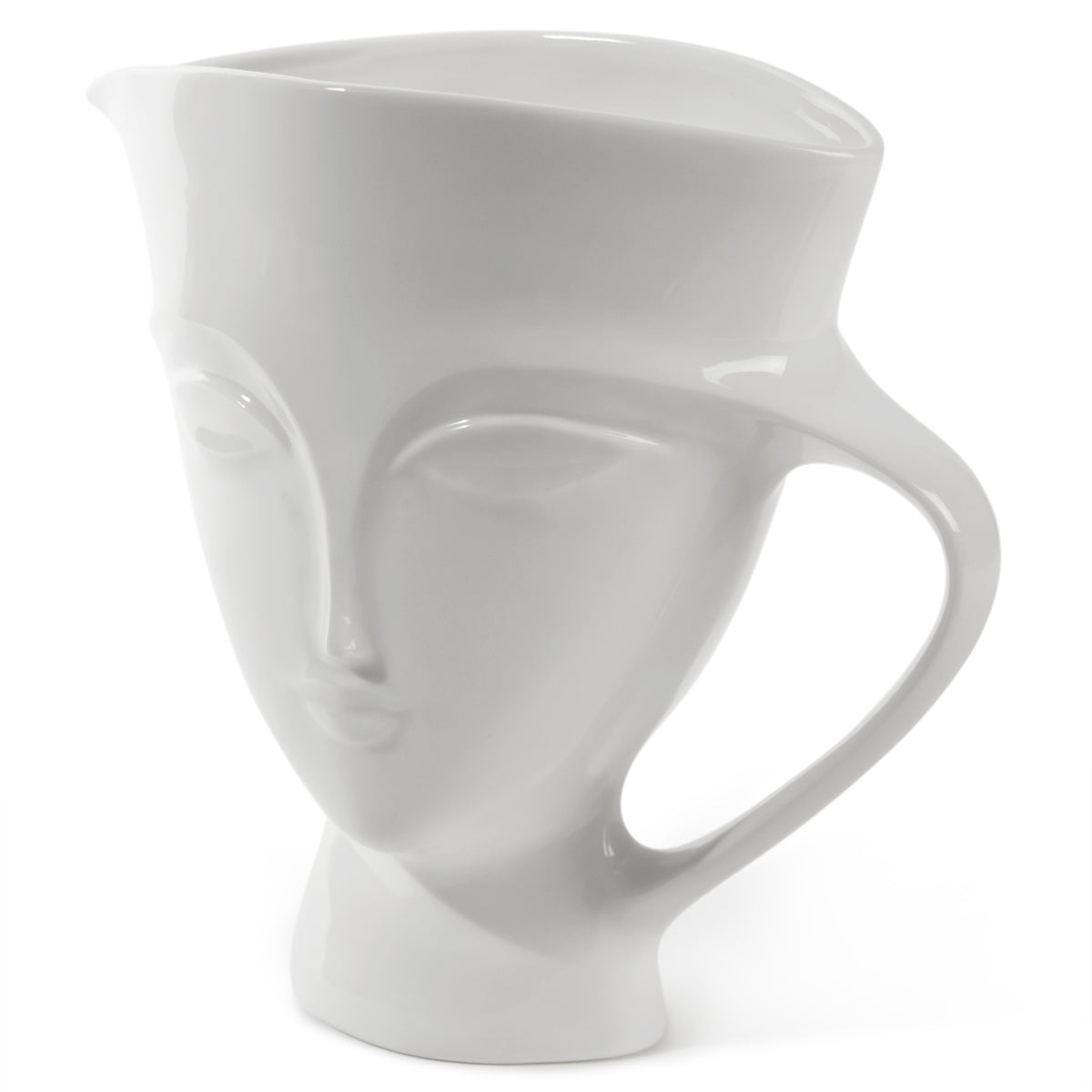 giuliette pitcher porcelain white - angle view