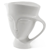 giuliette pitcher porcelain white - angle view