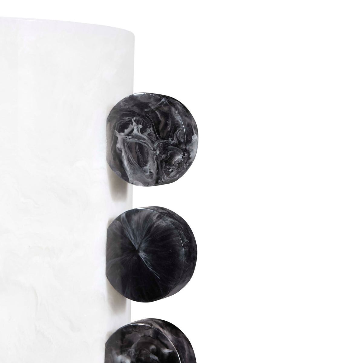 Mustique Black & White Disc Urn - details view