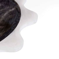 Mustique Black & White Ripple Bowl - details view