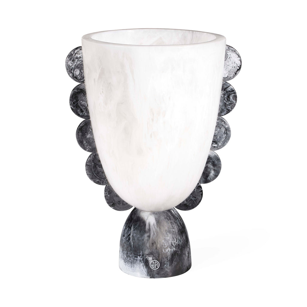 Como & White Scalloped Urn