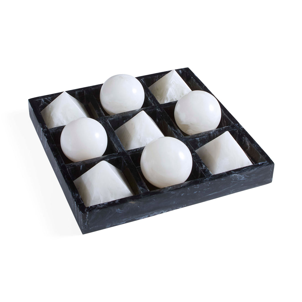 Como & White Tic Tac Toe Set