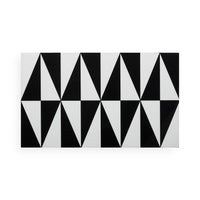 op art lacquer box medium black white - top view