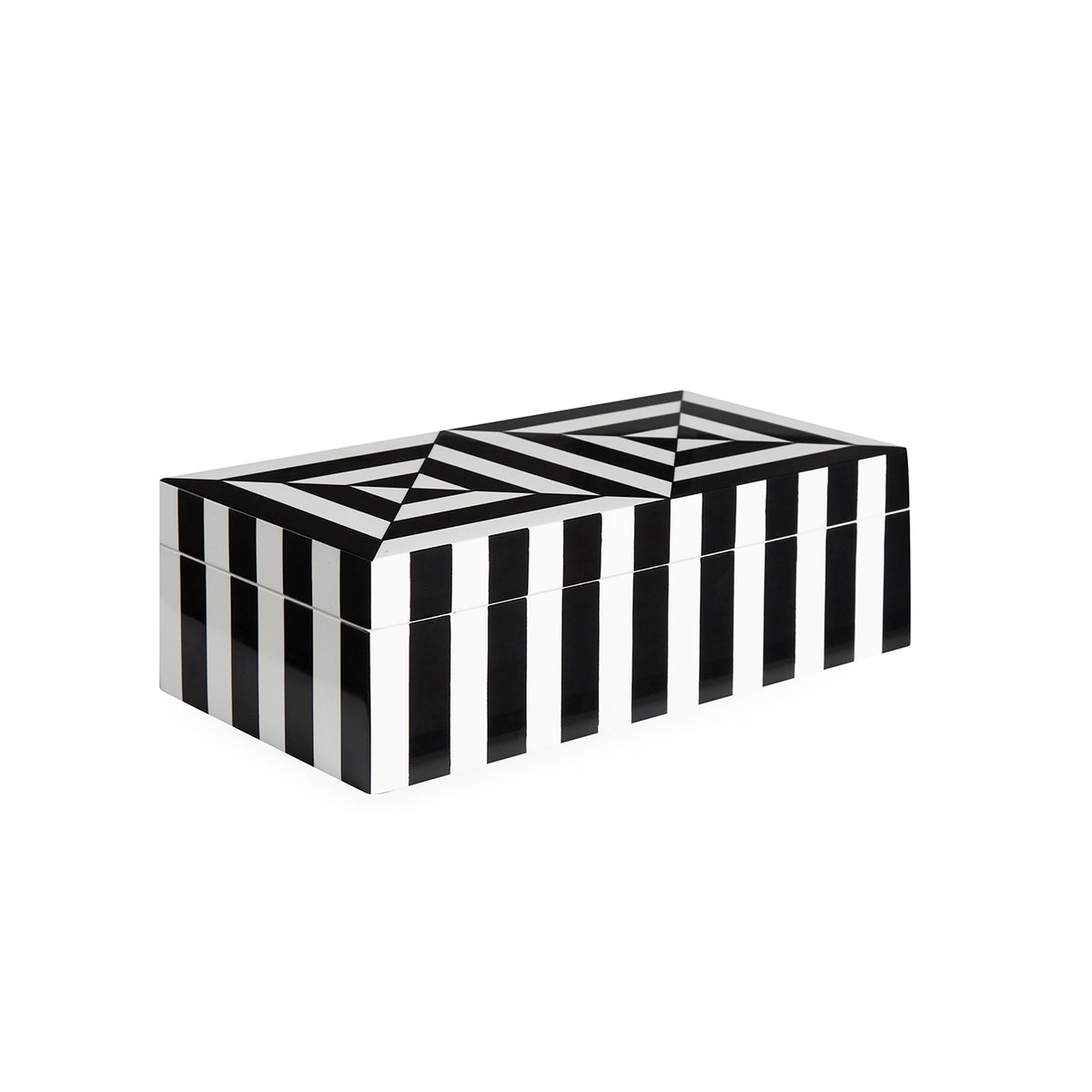 op art lacquer box- top view