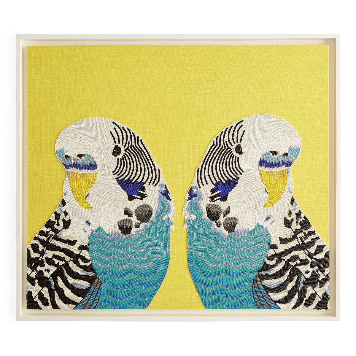Parakeet Beaded Art - front view