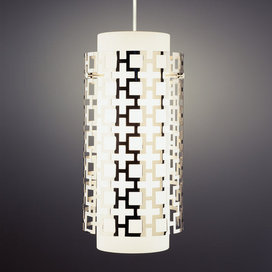 parker pendant light nickel - front view