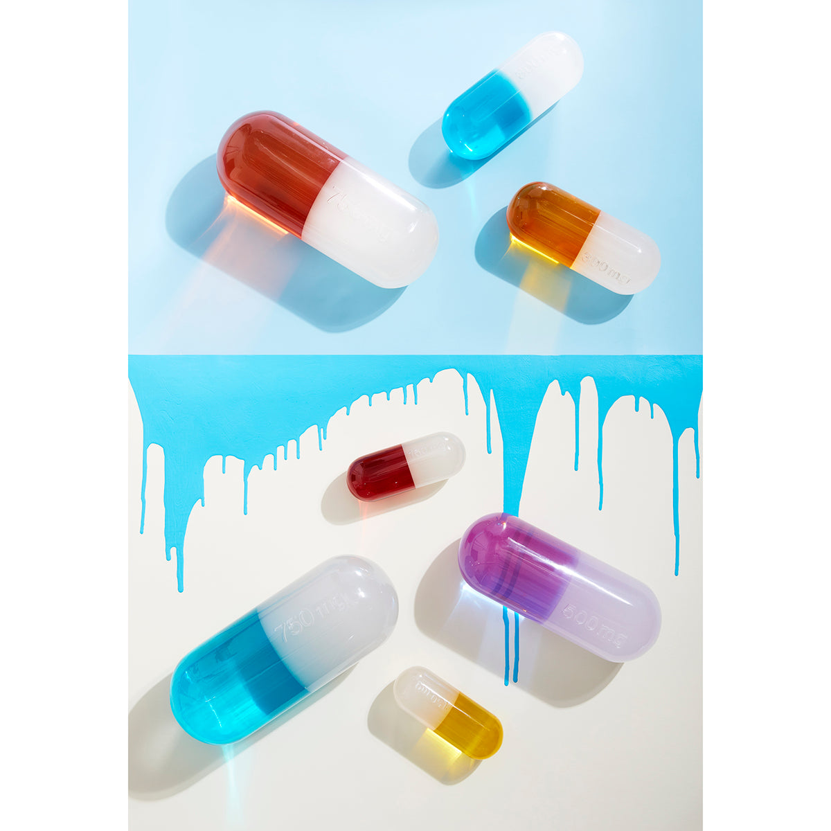 acrylic pill collection - styled view 1