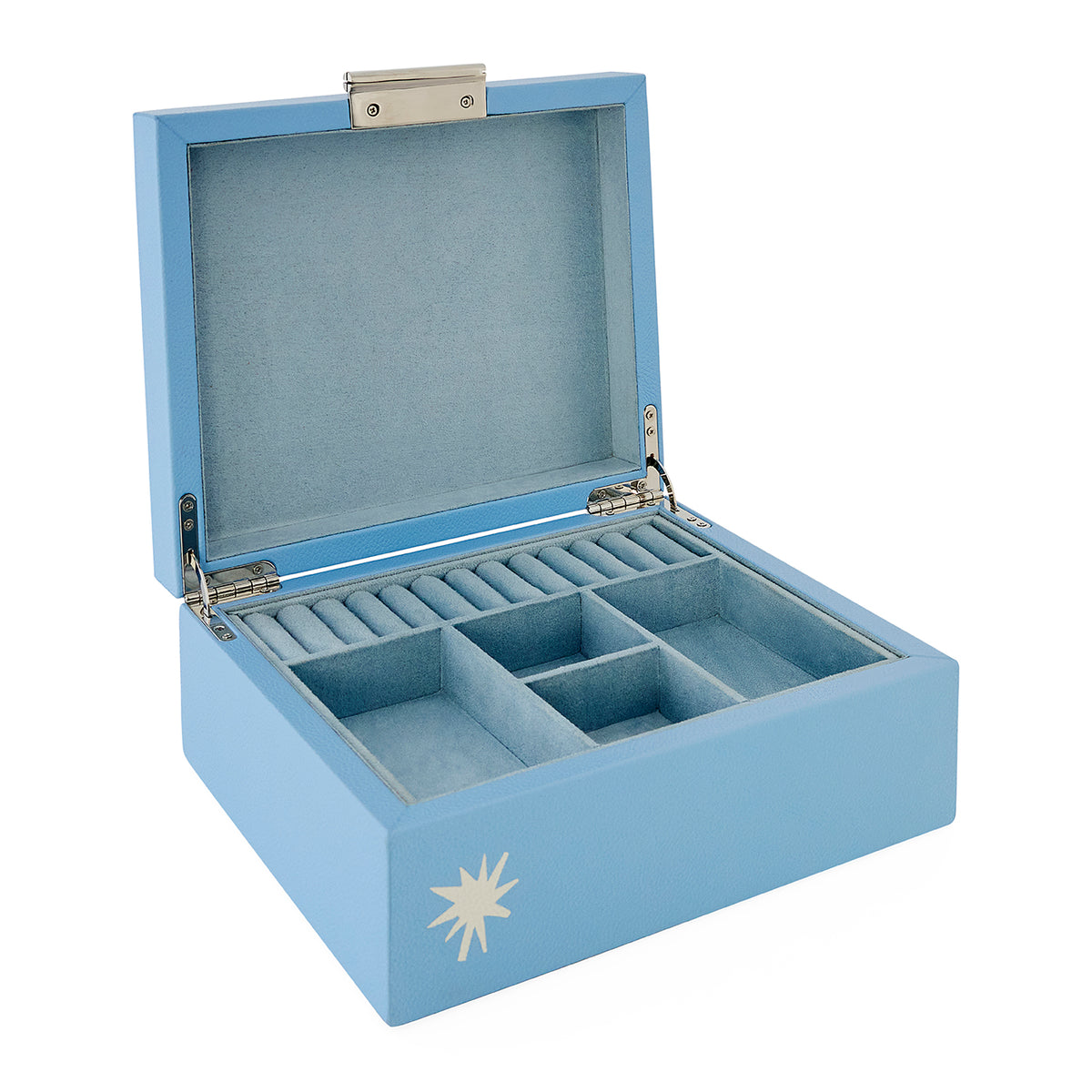 Playa Leather Jewelry Box opened