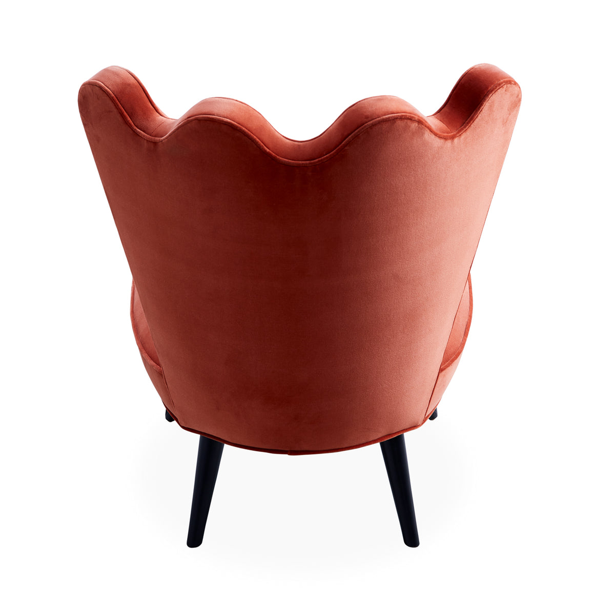 Rust Ripple Slipper Chair Side View