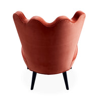 Rust Ripple Slipper Chair Side View